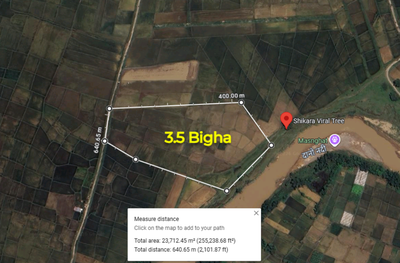 Prime 3.5 Bigha Land For Sale Near The Sikara Viral Tree – Ideal For Industry, Factory & Plotting