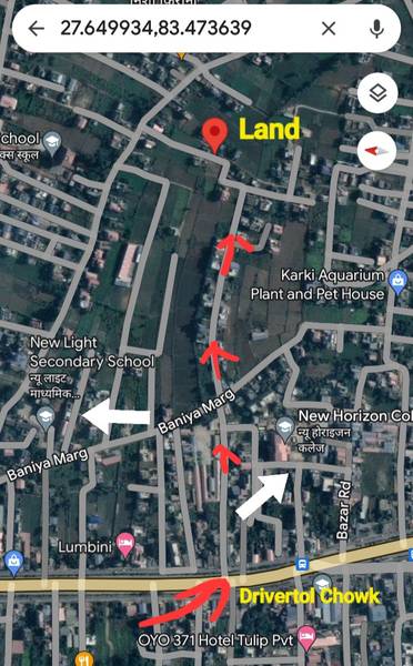 Land sale at drivertole tilottama rupandehi